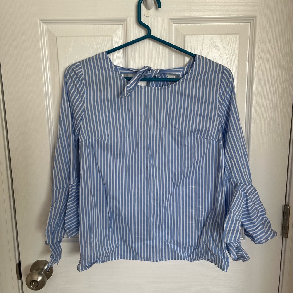 Blue Striped Women's Top